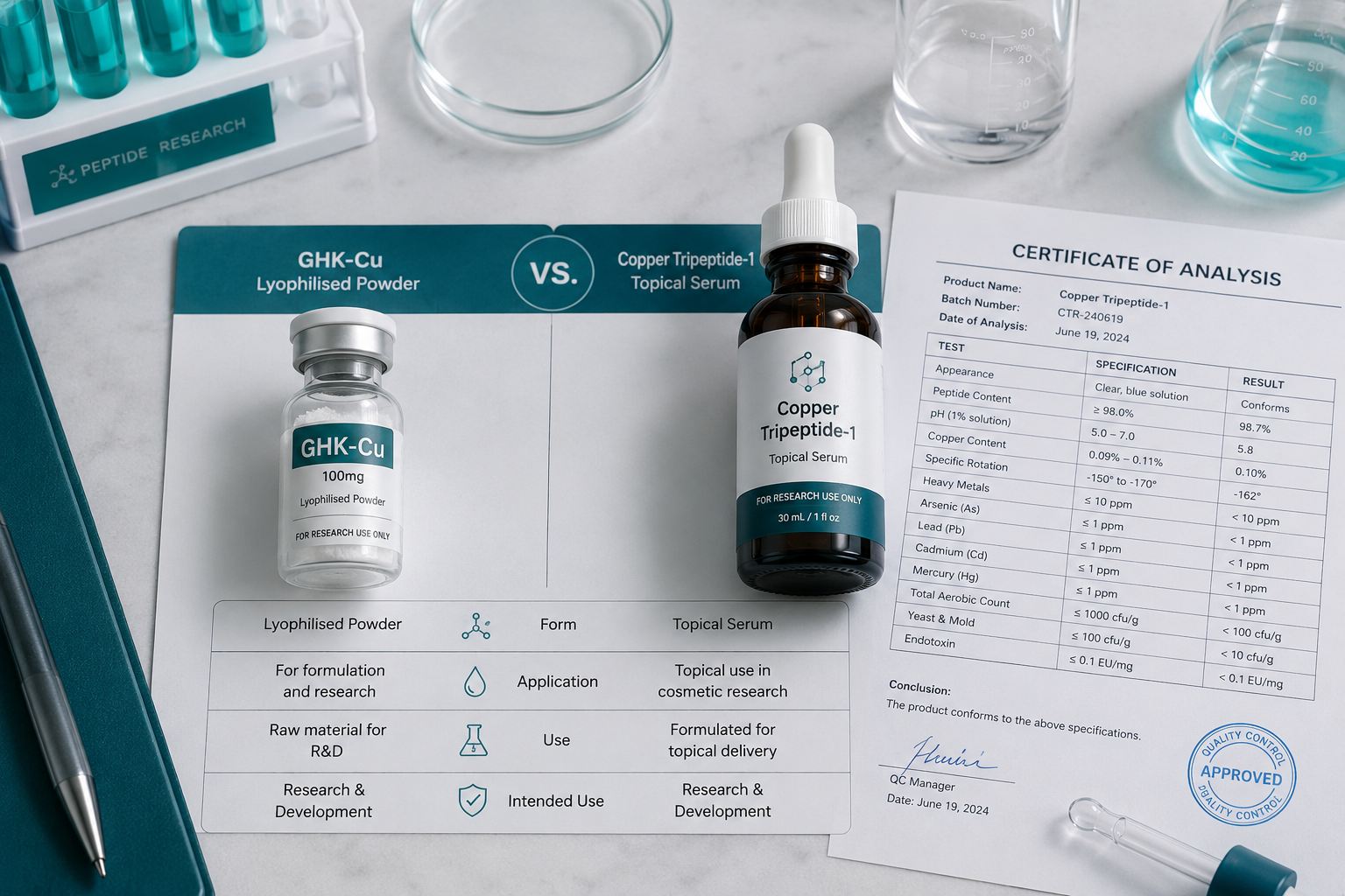 Buy GHK-Cu tripeptide peptide in UK and Ireland