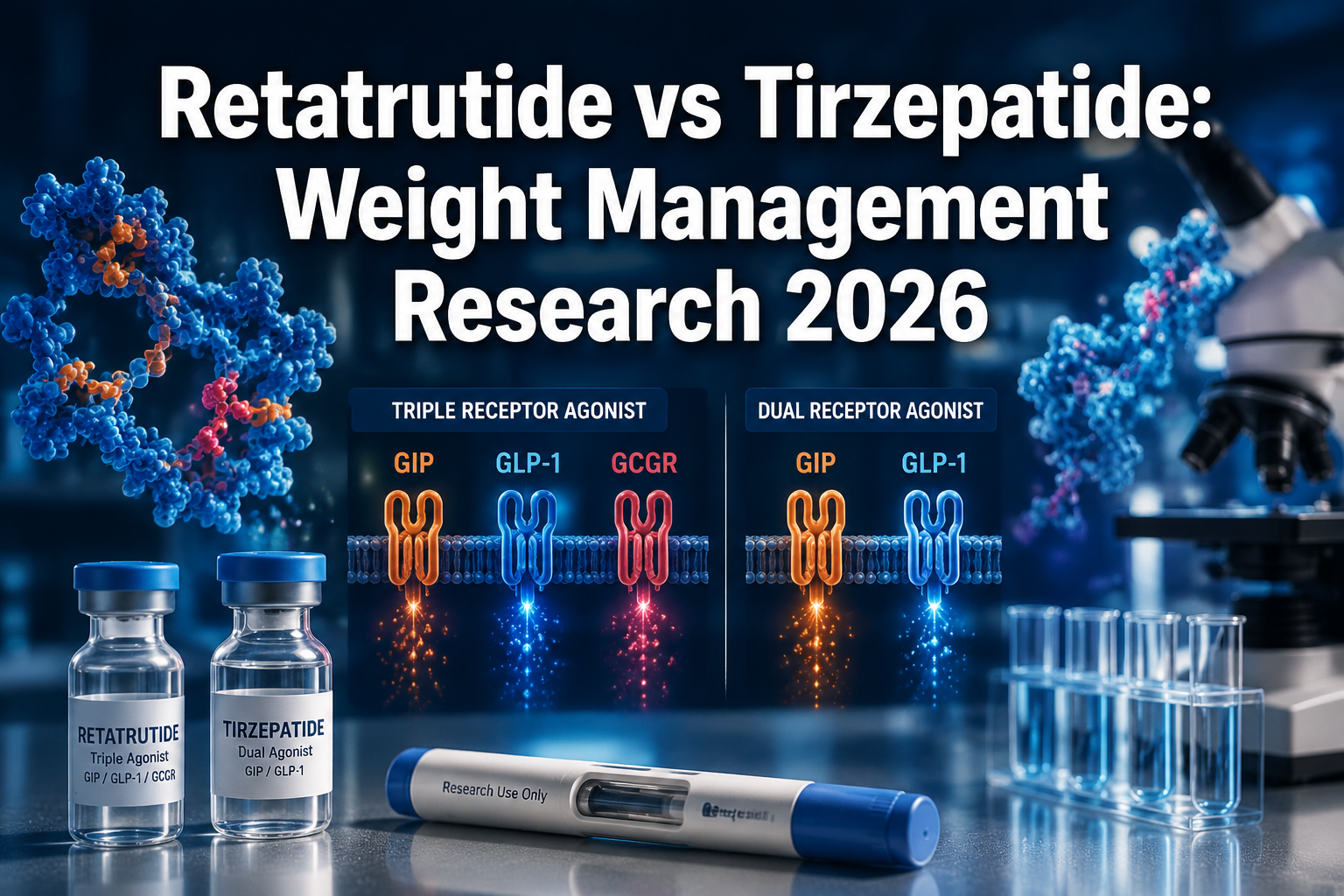 Retatrutide vs tirzepatide weight management research